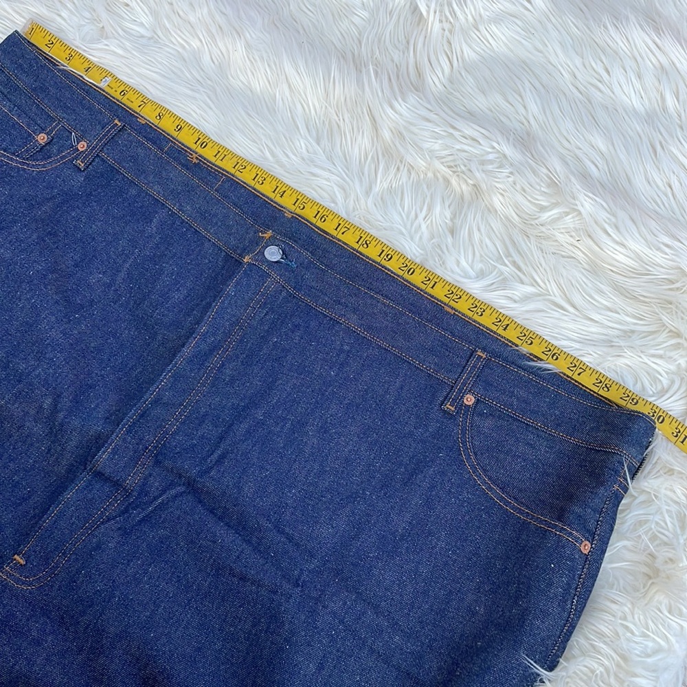 Levi's Strauss Men's Big & Tall Levi's 501 Original Fit Blue Jeans Size 60 x 32 - Picture 10 of 13